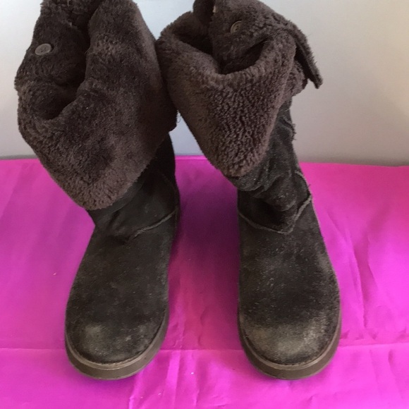 Skechers Australia black suede black faux sherpa outerwear winter boots size 8.5 - Picture 14 of 16